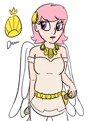 Size: 482x631 | Tagged: artist:heretichesh, colored, color edit, derpibooru import, edit, editor:color anon, oc, oc:dawn, offspring, parent:anon, parent:oc:anon, parent:princess celestia, safe, satyr, simple background, solo, sword, transparent background, unofficial characters only, weapon
