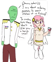 Size: 532x623 | Tagged: alcohol, artist:heretichesh, breasts, colored, color edit, derpibooru import, edit, editor:color anon, father and daughter, female, implied incest, male, oc, oc:anon, oc:dawn, offspring, parent:anon, parent:princess celestia, satyr, simple background, suggestive, transparent background, unofficial characters only, wine