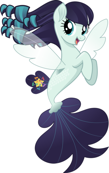 Size: 4190x6648 | Tagged: absurd resolution, alternate version, artist:jhayarr23, coloratura, derpibooru import, female, fins, fin wings, looking at you, mare, open mouth, rara, safe, seaponified, seapony coloratura, seapony (g4), simple background, solo, species swap, transparent background, wings