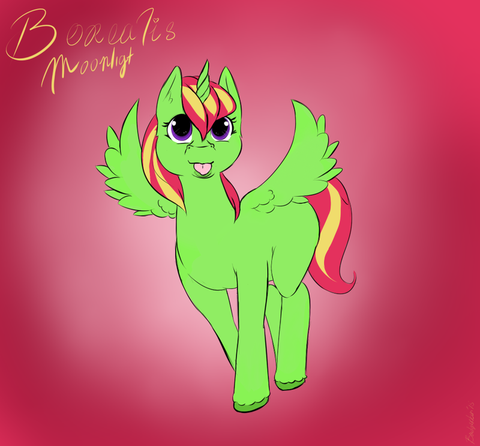 Size: 480x446 | Tagged: artist needed, safe, derpibooru import, oc, oc:borealis, unofficial characters only, alicorn, pony, alicorn oc, cute, female, filly, gradient background, solo, tongue out