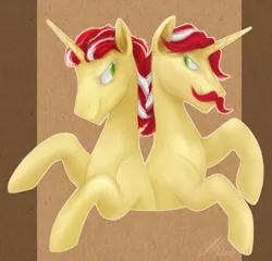 Size: 367x353 | Tagged: safe, artist:mn27, derpibooru import, flam, flim, pony, duo, flim flam brothers, missing accessory