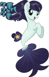 Size: 4190x6648 | Tagged: absurd resolution, artist:jhayarr23, coloratura, derpibooru import, female, open mouth, rara, safe, seaponified, seapony coloratura, seapony (g4), simple background, solo, species swap, trace, transparent background, vector