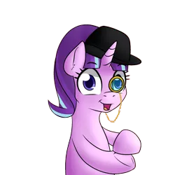 Size: 1500x1500 | Tagged: safe, artist:10art1, derpibooru import, edit, starlight glimmer, pony, unicorn, bowler hat, clapping, colored pupils, ear fluff, female, hat, looking at you, mare, monocle, open mouth, simple background, solo, starlight says bravo, transparent background