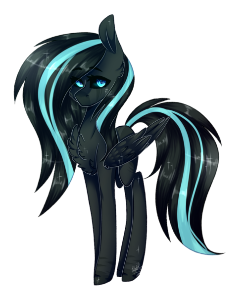 Size: 1733x2085 | Tagged: safe, artist:huirou, derpibooru import, oc, oc:sapphire darkness, unofficial characters only, pegasus, pony, chest fluff, female, mare, simple background, solo, transparent background