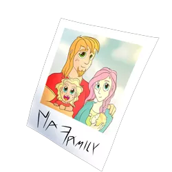 Size: 4000x4000 | Tagged: safe, artist:kaleysia, derpibooru import, big macintosh, fluttershy, oc, oc:cellini, oc:crispin, human, baby, family photo, female, fluttermac, humanized, humanized oc, male, offspring, parent:big macintosh, parent:fluttershy, parents:fluttermac, photo, polaroid, shipping, simple background, straight, tooth gap, transparent background