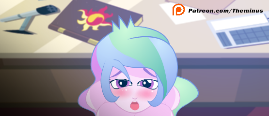 Size: 555x240 | Tagged: questionable, artist:theminus, derpibooru import, princess celestia, equestria girls, breasts, cropped, female, looking up, patreon, patreon logo, principal celestia, solo