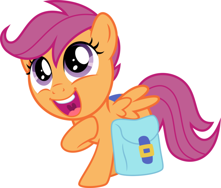 Size: 5765x4900 | Tagged: safe, artist:osipush, derpibooru import, scootaloo, pegasus, pony, parental glideance, absurd resolution, cute, cutealoo, excited, female, filly, happy, simple background, solo, transparent background, vector