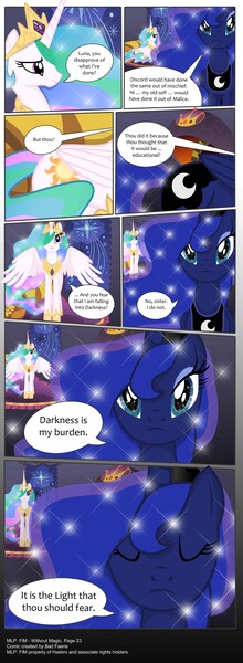 Size: 3419x9311 | Tagged: safe, artist:perfectblue97, derpibooru import, princess celestia, princess luna, pony, comic:without magic, absurd resolution, canterlot castle, comic, fireplace