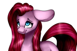 Size: 1024x683 | Tagged: safe, artist:immagoddampony, artist:xxmissteaxx, derpibooru import, pinkie pie, pony, female, floppy ears, pinkamena diane pie, simple background, solo, transparent background