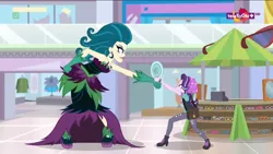 Size: 1600x900 | Tagged: safe, derpibooru import, screencap, juniper montage, starlight glimmer, equestria girls, mirror magic, spoiler:eqg specials, giantess, juniper monstar, macro, mirror