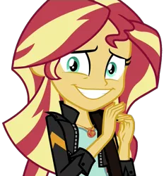 Size: 1001x1078 | Tagged: safe, derpibooru import, sunset shimmer, equestria girls, mirror magic, spoiler:eqg specials, creepy smile, faic, geode of empathy, magical geodes, simple background, solo, transparent background, vector