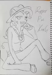 Size: 2988x4272 | Tagged: absurd resolution, anthro, artist:kang, artist:kmg0047, derpibooru import, fedora, hat, mc pinkie, pinkie pie, rapper pie, safe, solo, swag, testing testing 1-2-3