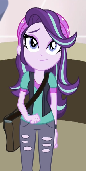 Size: 537x1068 | Tagged: safe, derpibooru import, screencap, starlight glimmer, equestria girls, mirror magic, spoiler:eqg specials, cropped, cute, female, glimmerbetes, ripped pants, solo