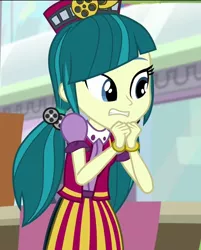 Size: 876x1089 | Tagged: safe, derpibooru import, screencap, juniper montage, equestria girls, mirror magic, spoiler:eqg specials, clothes, cropped, female, missing accessory, skirt, solo