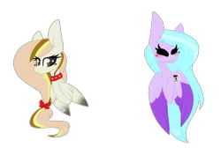 Size: 4579x3219 | Tagged: safe, artist:umiimou, derpibooru import, oc, oc:moonflare, oc:netalian dream, unofficial characters only, pegasus, pony, absurd resolution, choker, eyes closed, female, heart eyes, high res, mare, simple background, transparent background, wingding eyes