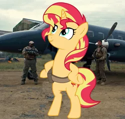 Size: 757x720 | Tagged: safe, artist:remcmaximus, derpibooru import, edit, sunset shimmer, pony, equestria girls, mirror magic, spoiler:eqg specials, 1000 hours in ms paint, baneposting, bill wilson, bipedal, cia, cia (batman), exploitable meme, female, mare, meme, ms paint, plane, smee, solo, the dark knight rises, wreckage brother