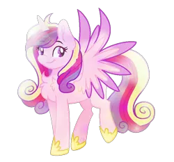 Size: 832x776 | Tagged: safe, artist:rainbowkittyy, artist:silvah-chan, artist:sketchyhowl, derpibooru import, princess cadance, alicorn, pony, simple background, solo, transparent background