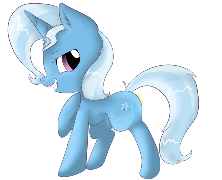 Size: 1024x830 | Tagged: safe, artist:melchiorflyer, derpibooru import, trixie, pony, unicorn, female, grin, mare, simple background, smiling, solo, transparent background