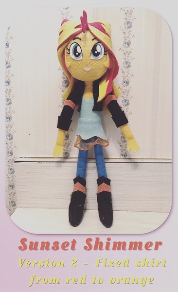 Size: 757x1241 | Tagged: safe, artist:lucaspratt, derpibooru import, sunset shimmer, equestria girls, collage, plushie, solo