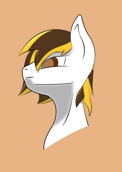 Size: 2480x3508 | Tagged: safe, artist:drgnwolf, derpibooru import, oc, oc:felt whisper, unofficial characters only, pony, unicorn, brown background, bust, male, portrait, simple background, solo, stallion