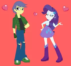 Size: 666x618 | Tagged: safe, artist:owletbrigthness, artist:selenaede, derpibooru import, comet tail, rarity, equestria girls, base used, cometity, crack shipping, eqg promo pose set, equestria girls-ified, female, male, shipping, straight