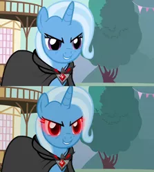 Size: 1280x1438 | Tagged: safe, derpibooru import, screencap, trixie, pony, magic duel, alicorn amulet, glowing eyes, red eyes, solo