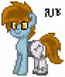 Size: 230x270 | Tagged: safe, artist:radical user 76, derpibooru import, oc, oc:spanner, unofficial characters only, cyborg, pony, pony town, simple background, solo, white background