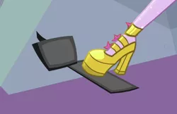 Size: 1370x888 | Tagged: safe, derpibooru import, screencap, sci-twi, twilight sparkle, dance magic, equestria girls, spoiler:eqg specials, clothes, cropped, driving, high heels, legs, pedal, pictures of legs, platform shoes, shoes, solo