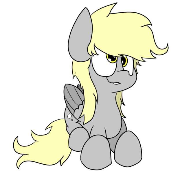 Size: 1100x1000 | Tagged: safe, artist:dark shadow, derpibooru import, derpy hooves, pegasus, pony, cross-eyed, cute, gray, prone, simple background, solo, teeth, transparent background