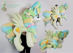 Size: 3672x2672 | Tagged: safe, artist:epicrainbowcrafts, derpibooru import, vapor trail, human, pony, high res, irl, life size, photo, plushie