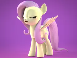 Size: 1600x1200 | Tagged: safe, artist:creatorofpony, artist:melodiousmarci, derpibooru import, fluttershy, pegasus, pony, 3d, blender, gradient background, solo