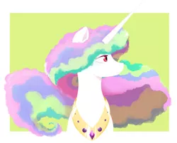 Size: 1298x1042 | Tagged: safe, artist:ximsketchs, derpibooru import, princess celestia, alicorn, pony, bust, frolestia, jewelry, peytral, portrait, simple background, smiling, solo