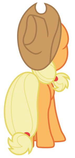 Size: 3500x7345 | Tagged: safe, artist:estories, derpibooru import, applejack, earth pony, pony, absurd resolution, cowboy hat, female, hat, mare, rear view, simple background, solo, stetson, transparent background, vector