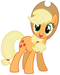 Size: 6592x8161 | Tagged: safe, artist:estories, derpibooru import, applejack, earth pony, pony, absurd resolution, cowboy hat, cute, female, happy, hat, jackabetes, looking at you, mare, simple background, smiling, solo, stetson, transparent background, vector