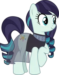 Size: 3287x4219 | Tagged: safe, artist:jhayarr23, derpibooru import, coloratura, earth pony, pony, the mane attraction, absurd resolution, clothes, female, mare, raised hoof, rara, see-through, simple background, smiling, solo, transparent background, vector