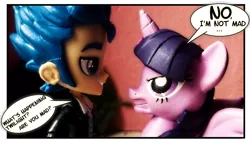 Size: 1024x580 | Tagged: safe, artist:galacticflash, artist:galacticflashd, derpibooru import, flash sentry, twilight sparkle, twilight sparkle (alicorn), alicorn, equestria girls, angry, comic, doll, equestria girls minis, flashlight, guardians of harmony, human flash sentry x pony twilight, interspecies, irl, male, photo, shipping, straight, toy