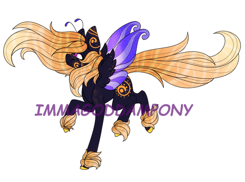 Size: 2700x2000 | Tagged: safe, artist:immagoddampony, derpibooru import, oc, oc:sea butterfly, unofficial characters only, pony, antennae, butterfly wings, female, high res, simple background, solo, transparent background