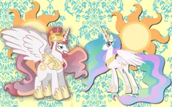 Size: 2560x1600 | Tagged: artist:alicehumansacrifice0, artist:chromadancer, artist:ooklah, artist:trotsworth, cutie mark, derpibooru import, edit, prince solaris, princess celestia, rule 63, safe, self ponidox, wallpaper, wallpaper edit