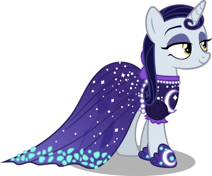 Size: 8000x6648 | Tagged: safe, artist:irisiter, derpibooru import, moonlight raven, pony, unicorn, .svg available, absurd resolution, clothes, dress, female, mare, over the moon, simple background, smiling, solo, transparent background, vector