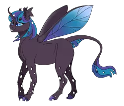 Size: 1000x850 | Tagged: artist:bijutsuyoukai, changeling, derpibooru import, female, hybrid, interspecies offspring, magical lesbian spawn, oc, offspring, parent:queen chrysalis, parent:starlight glimmer, safe, simple background, solo, transparent background, unofficial characters only