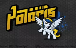 Size: 3000x1880 | Tagged: safe, artist:fundz64, derpibooru import, oc, oc:polaris, unofficial characters only, pegasus, pony, fighting is magic style, solo