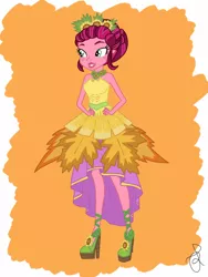 Size: 768x1024 | Tagged: safe, artist:ilaria122, derpibooru import, gloriosa daisy, equestria girls, legend of everfree, crystal gala, solo