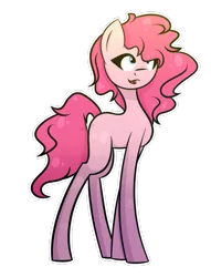 Size: 615x804 | Tagged: safe, artist:disturbed-taco, derpibooru import, pinkie pie, pony, missing cutie mark, simple background, solo, transparent background