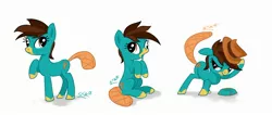 Size: 2620x1113 | Tagged: safe, artist:soshyqqq, derpibooru import, ponified, pony, crossover, derp, disney, drool, fedora, hat, perry the platypus, phineas and ferb, raised tail, simple background, tail, white background