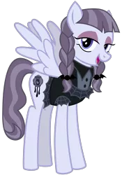 Size: 2100x3000 | Tagged: safe, artist:cheezedoodle96, derpibooru import, inky rose, pegasus, pony, honest apple, .svg available, clothes, cute, female, goth, gothic lolita, inkabetes, mare, simple background, smiling, solo, spread wings, svg, tall, transparent background, vector, when she smiles, wings