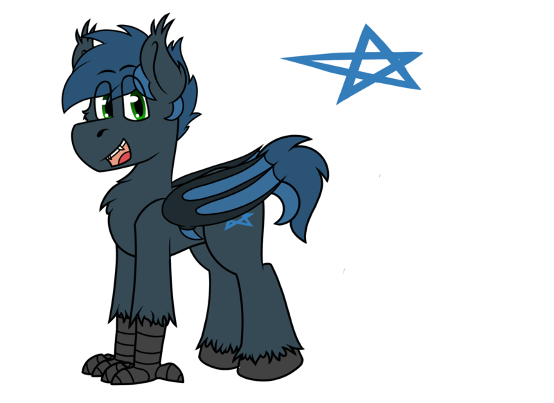 Size: 2000x1455 | Tagged: safe, artist:koonzypony, derpibooru import, oc, oc:bandit, oc:nachtadler, unofficial characters only, bat pony, hippogriff, catbathorse, fangs, male, reference sheet, simple background, solo, talons, transparent background, unshorn fetlocks