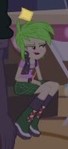 Size: 68x149 | Tagged: safe, derpibooru import, screencap, cherry crash, equestria girls, friendship games, boots, clothes, cropped, ear piercing, earring, female, fingerless gloves, gloves, jewelry, piercing, shoes, skirt, solo focus