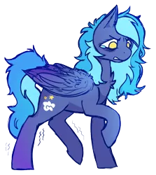 Size: 900x1008 | Tagged: safe, artist:amazingmollusk, derpibooru import, oc, oc:sluggy dream, unofficial characters only, pegasus, pony, crying, shaking, simple background, sleepy, solo, tired, transparent background