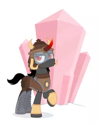 Size: 4010x5030 | Tagged: safe, artist:zutheskunk, derpibooru import, king sombra, pony, robot, robot pony, absurd resolution, armor, crossover, crystal, escaton, male, might and magic, simple background, solo, stallion, vector, white background