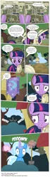 Size: 3316x11654 | Tagged: safe, artist:perfectblue97, derpibooru import, trixie, twilight sparkle, earth pony, pony, comic:without magic, absurd resolution, blank flank, clothes, comic, earth pony twilight, inconvenient trixie, map, shovel, toilet paper roll, trixie's wagon